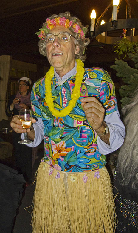 Larry shows his Hula moves.