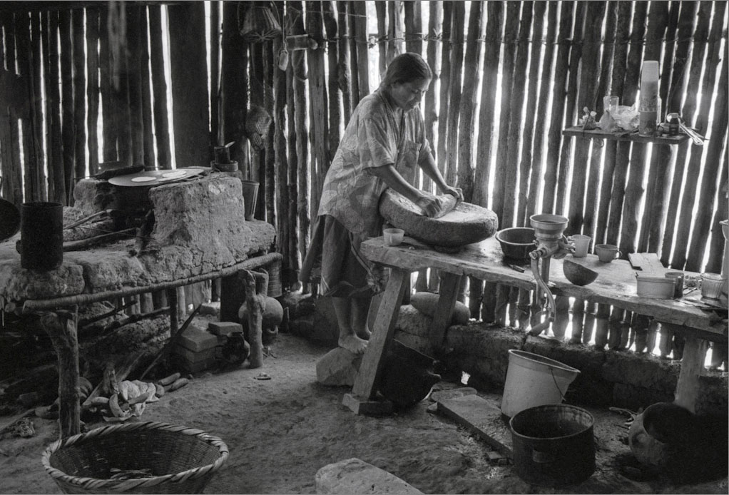 Grinding Corn  for Tortillas